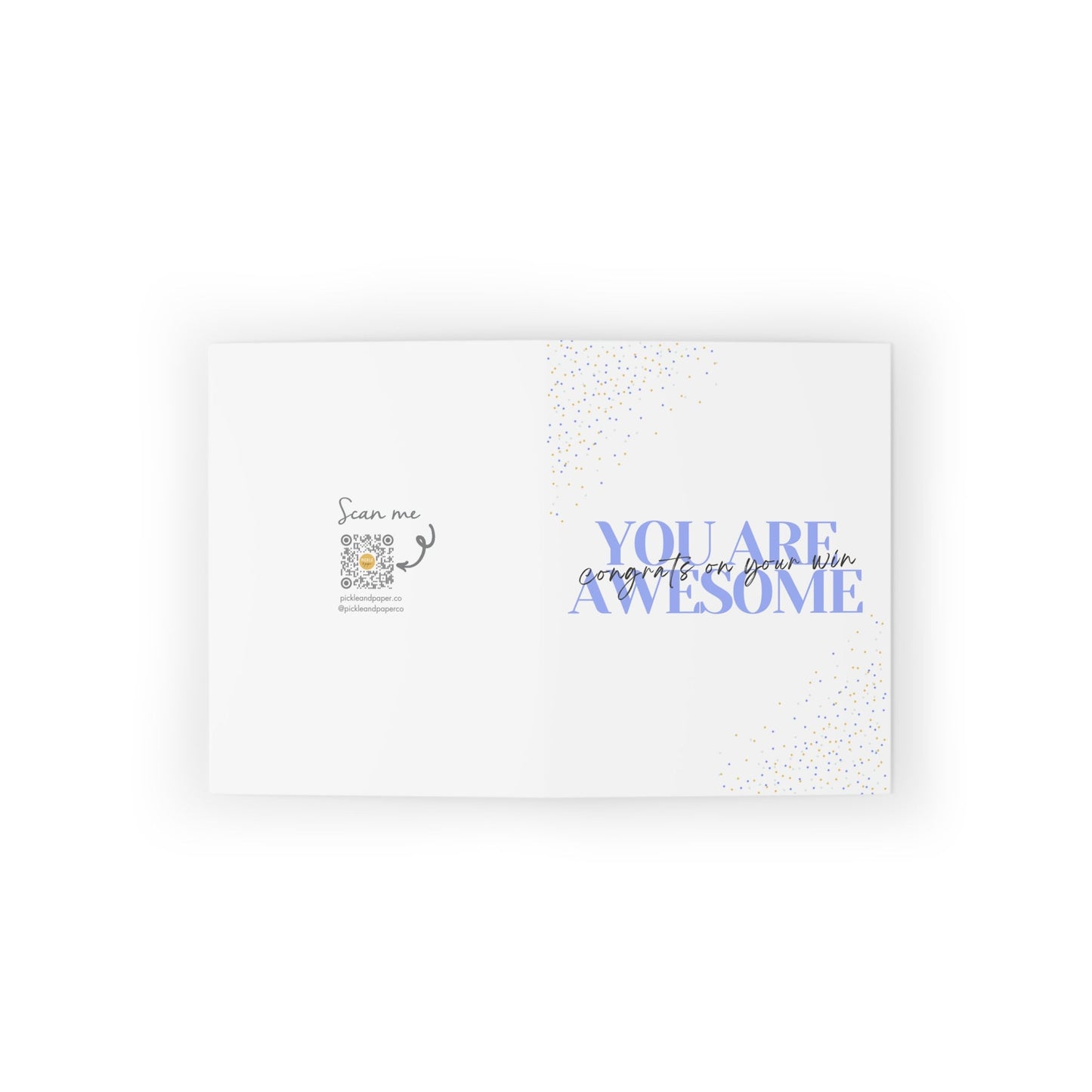 You Are Awesome Congrats On Your Win Pickleball Greeting Card