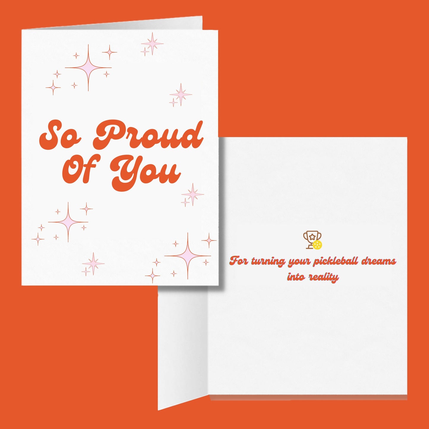 So Proud Of You Pickleball Greeting Card