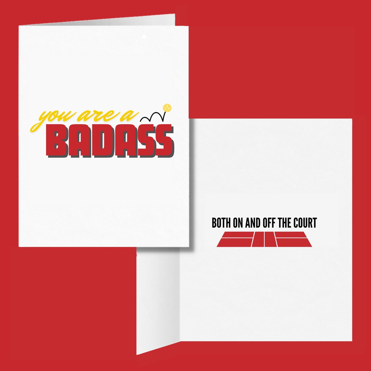 You Are A Badass Pickleball Greeting Card