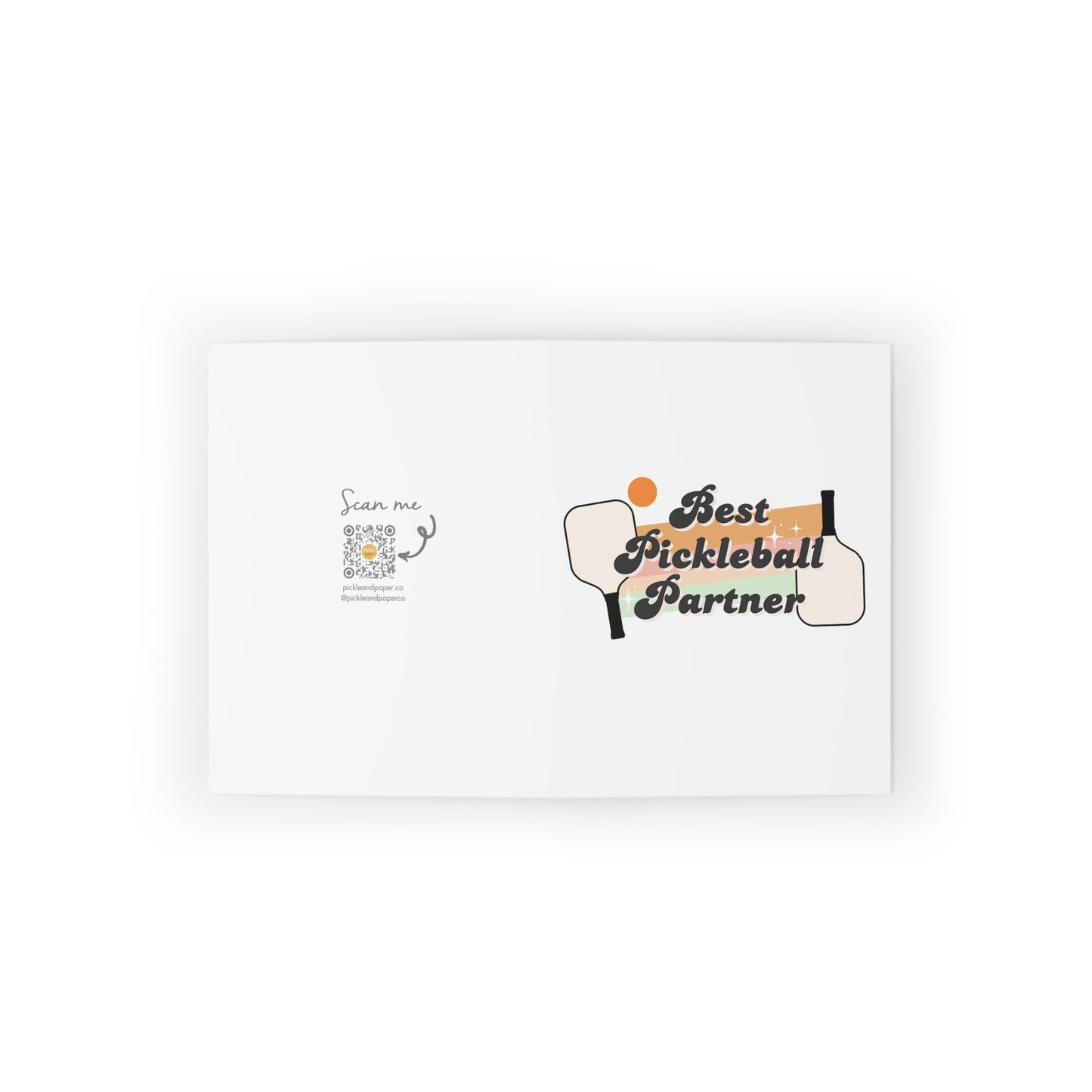 Best Pickleball Partner Thank You Greeting Card