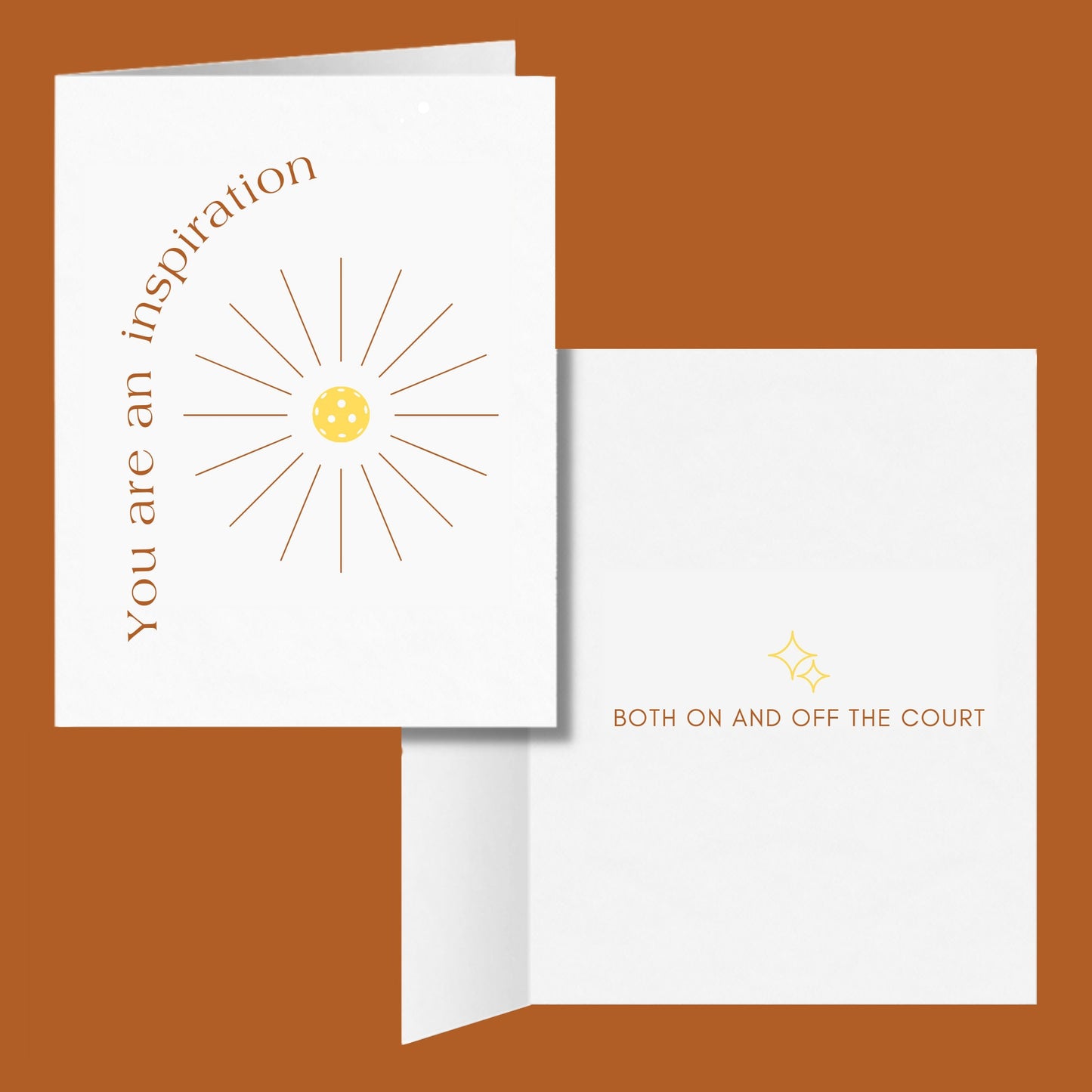 You Are An Inspiration Pickleball Greeting Card