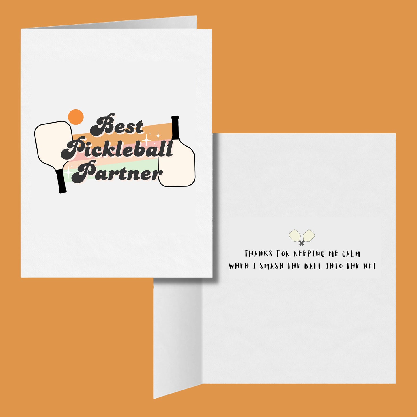 Best Pickleball Partner Thank You Greeting Card