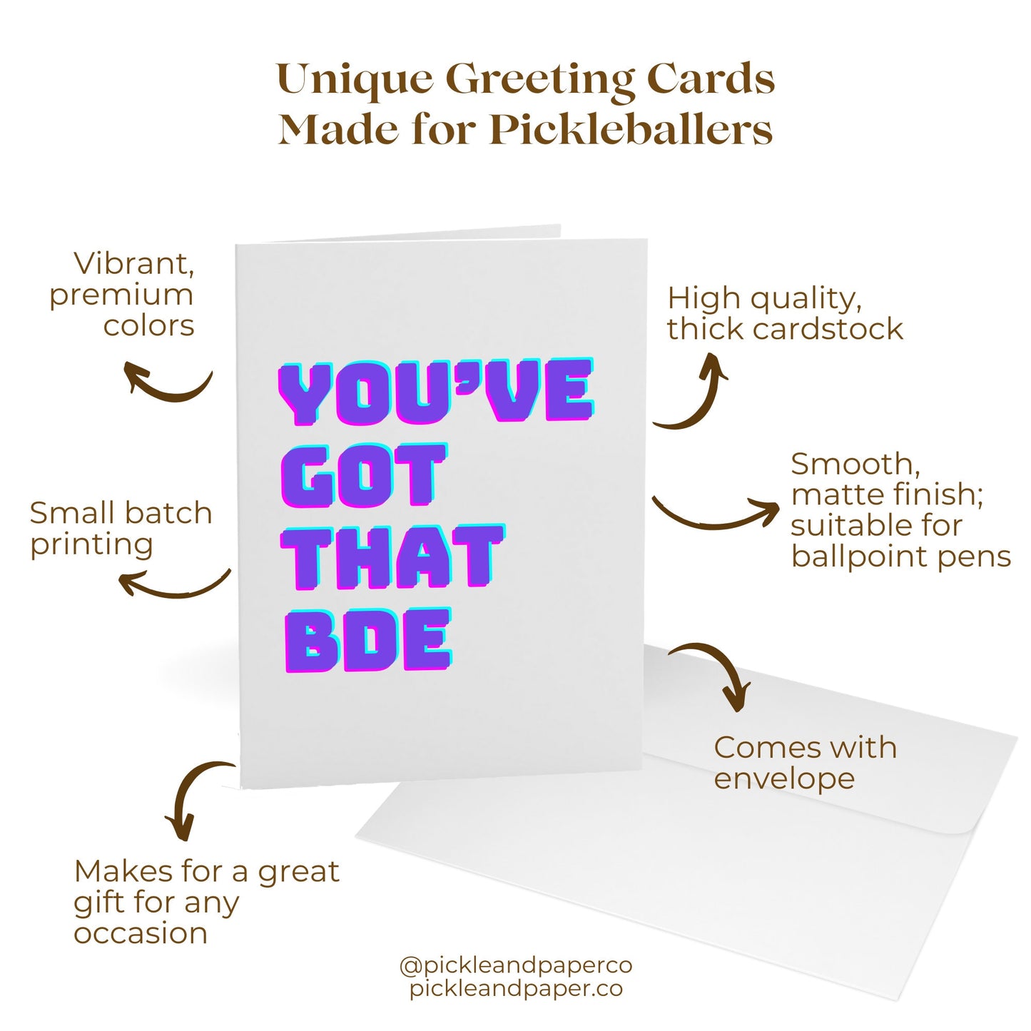 You've Got That BDE (Big Dink Energy) Pickleball Greeting Card