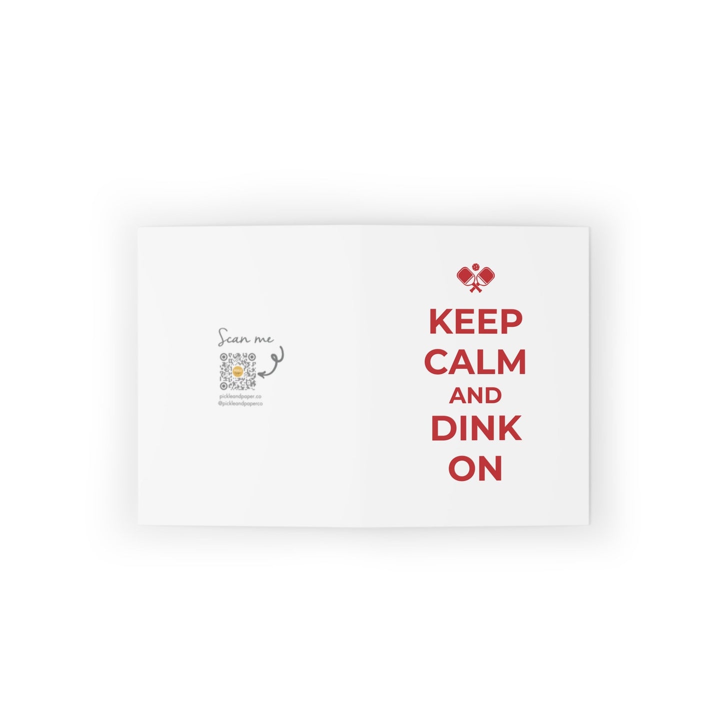 Keep Calm and Dink On Pickleball Greeting Card