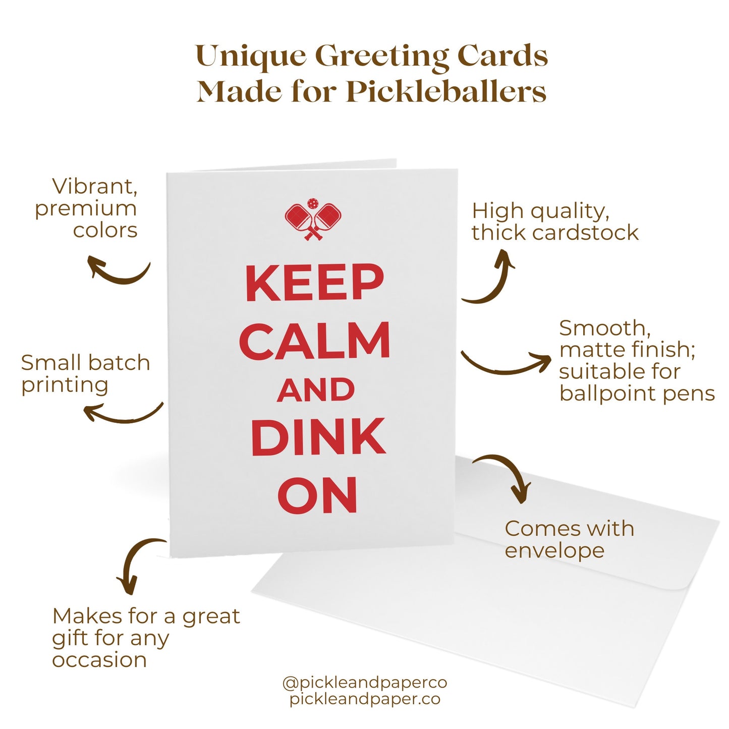 Keep Calm and Dink On Pickleball Greeting Card