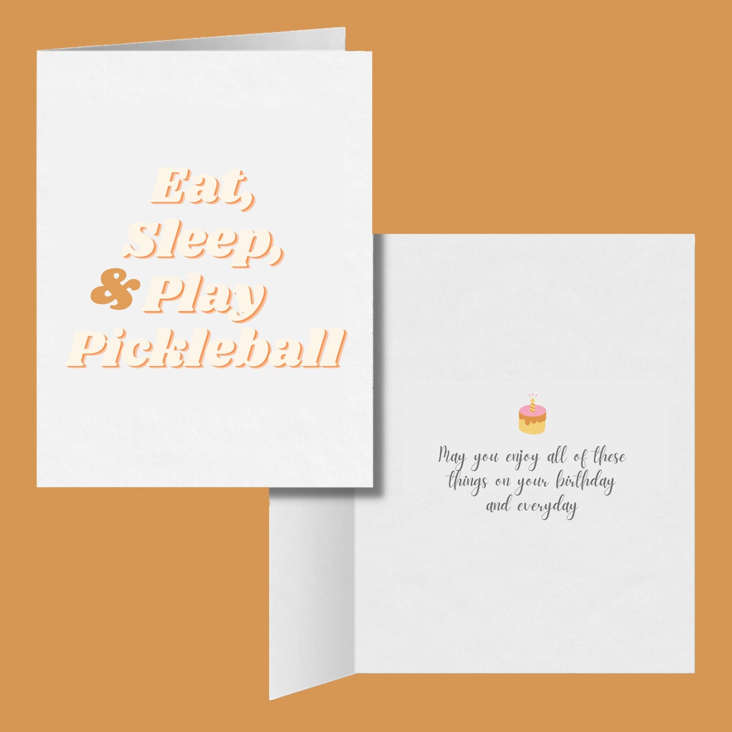 Eat, Sleep & Play Pickleball Happy Birthday Greeting Card