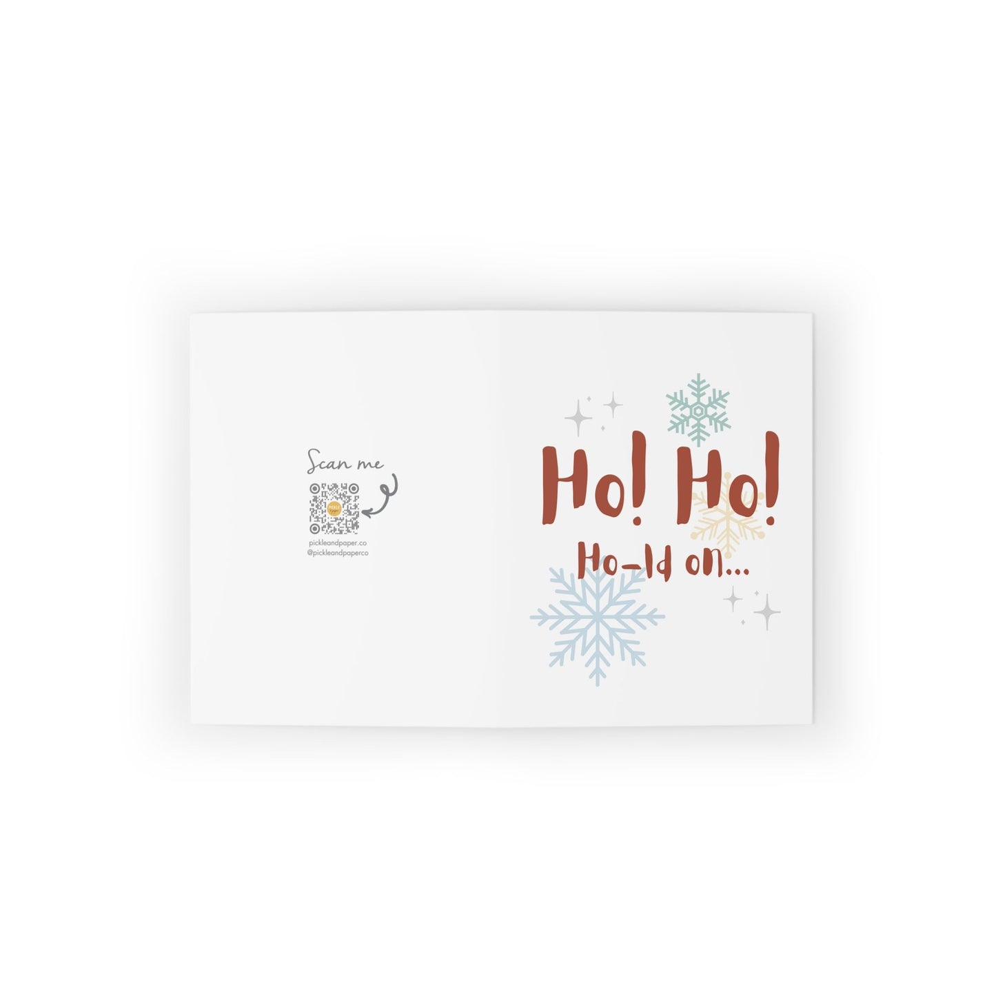 Ho! Ho! Ho-ld On What's the Score Again? Christmas Pickleball Greeting Card