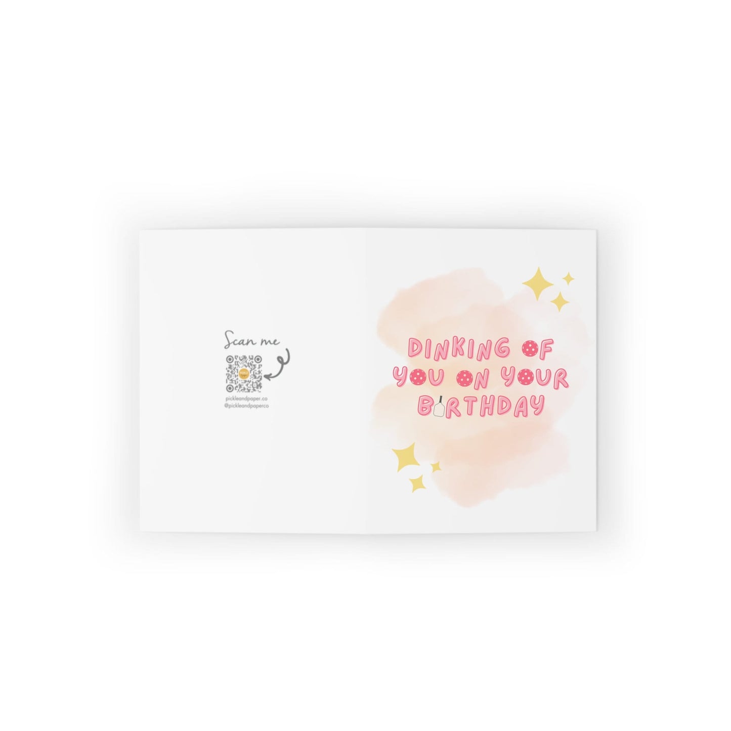 Dinking of You on Your Birthday Pickleball Greeting Card