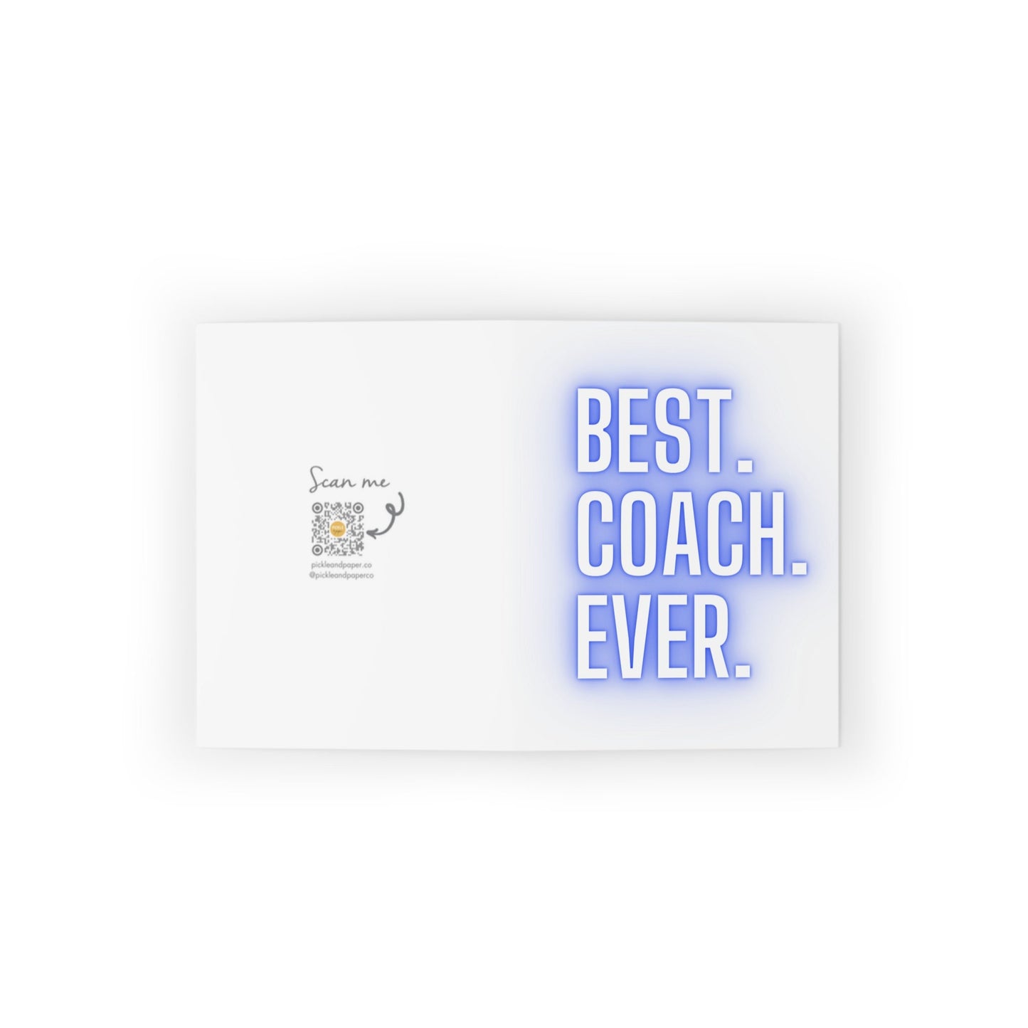 Best Coach Ever Pickleball Greeting Card