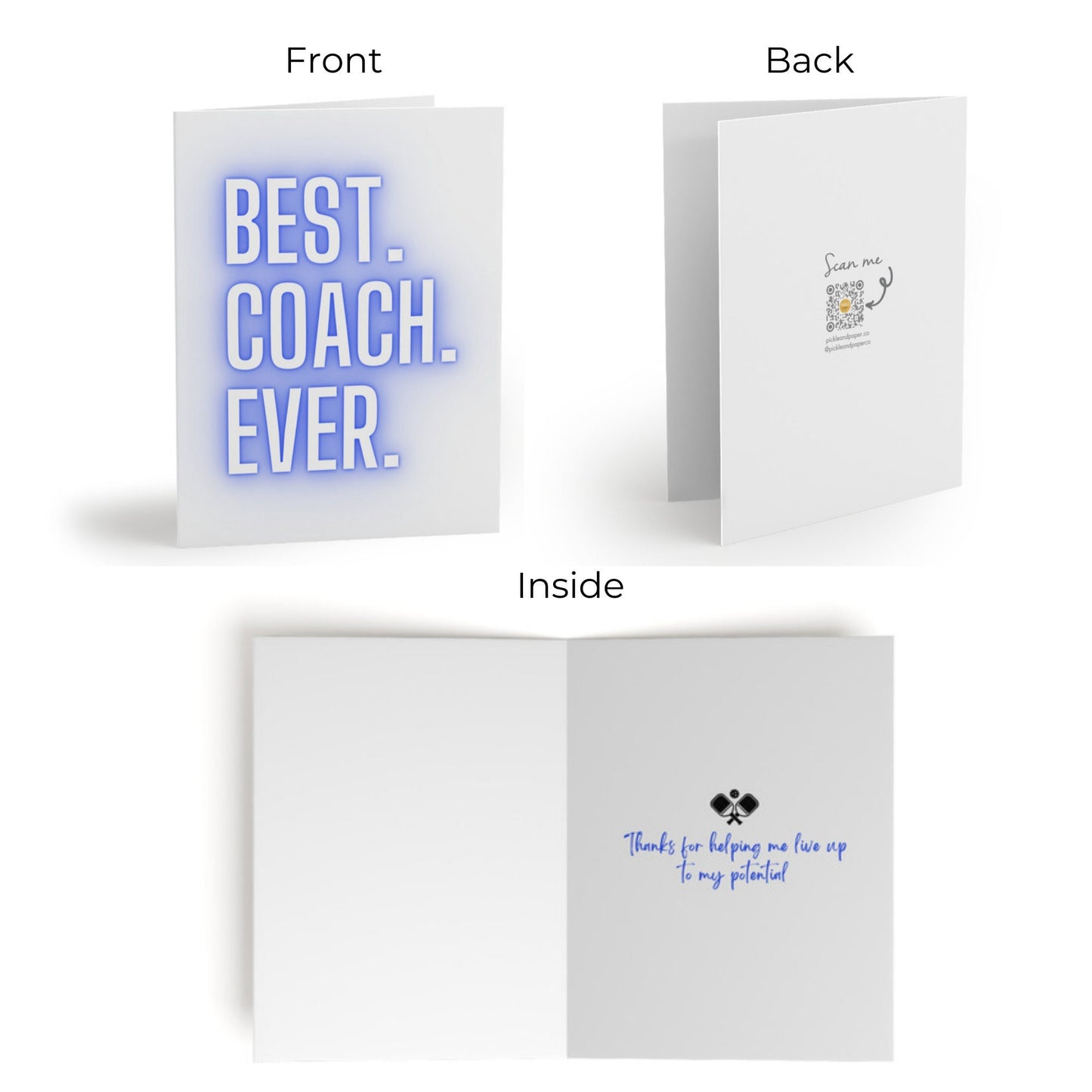 Best Coach Ever Pickleball Greeting Card