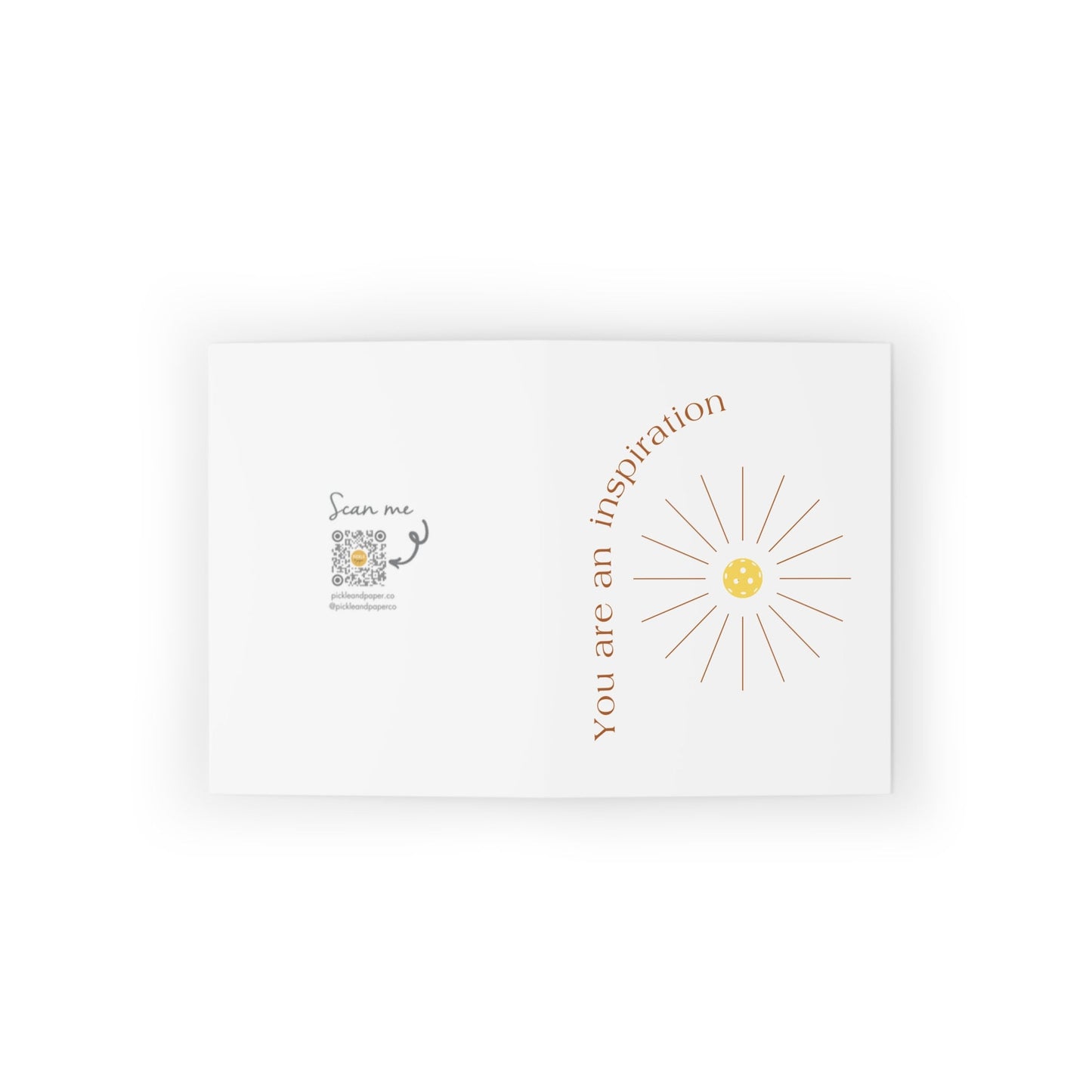 You Are An Inspiration Pickleball Greeting Card