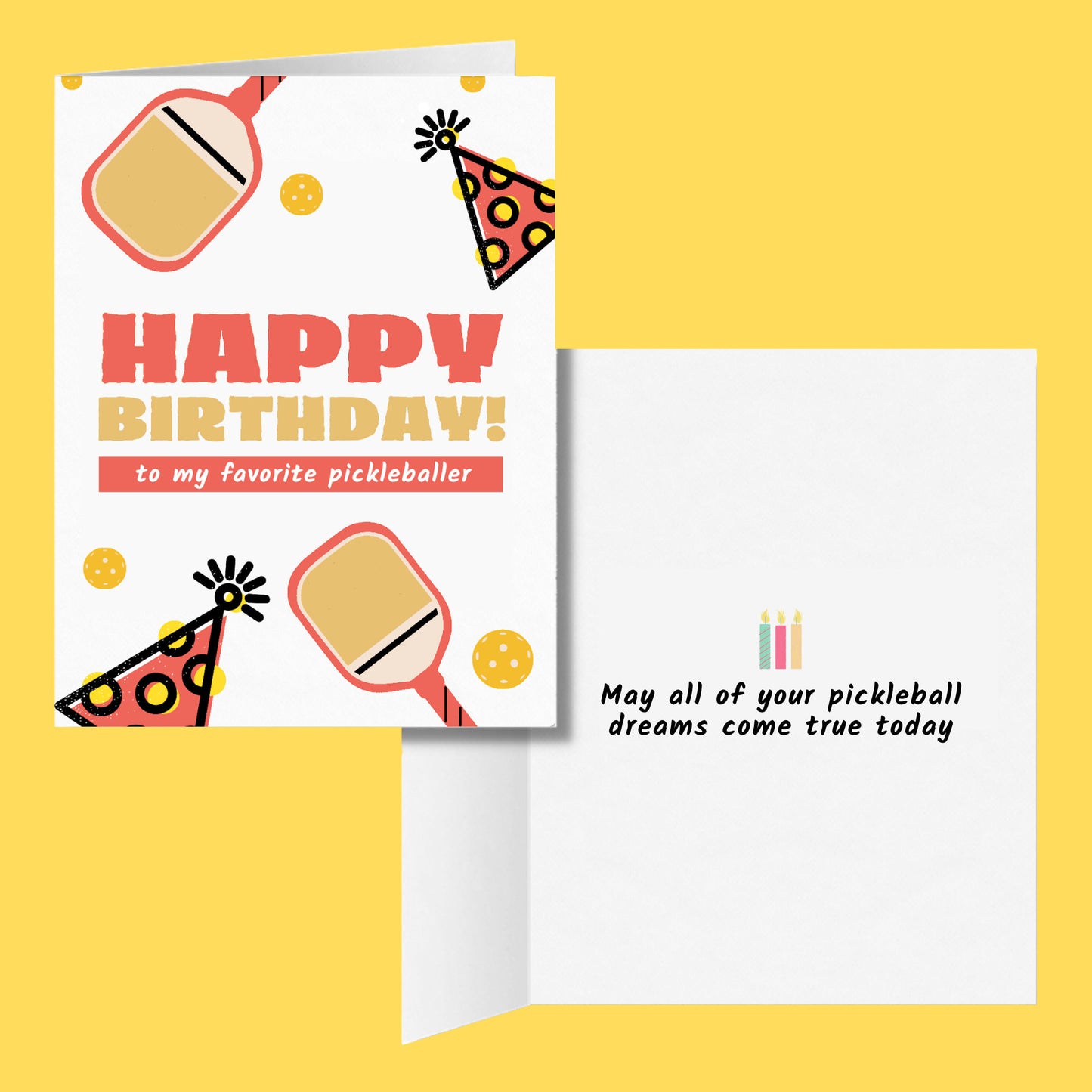 Happy Birthday To My Favorite Pickleballer Greeting Card