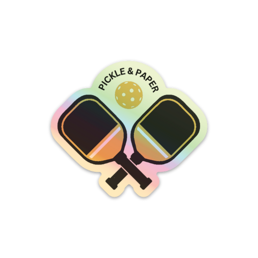 Pickleball Paddles Holographic Sticker