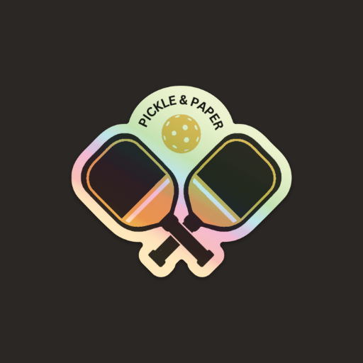 Pickleball Paddles Holographic Sticker