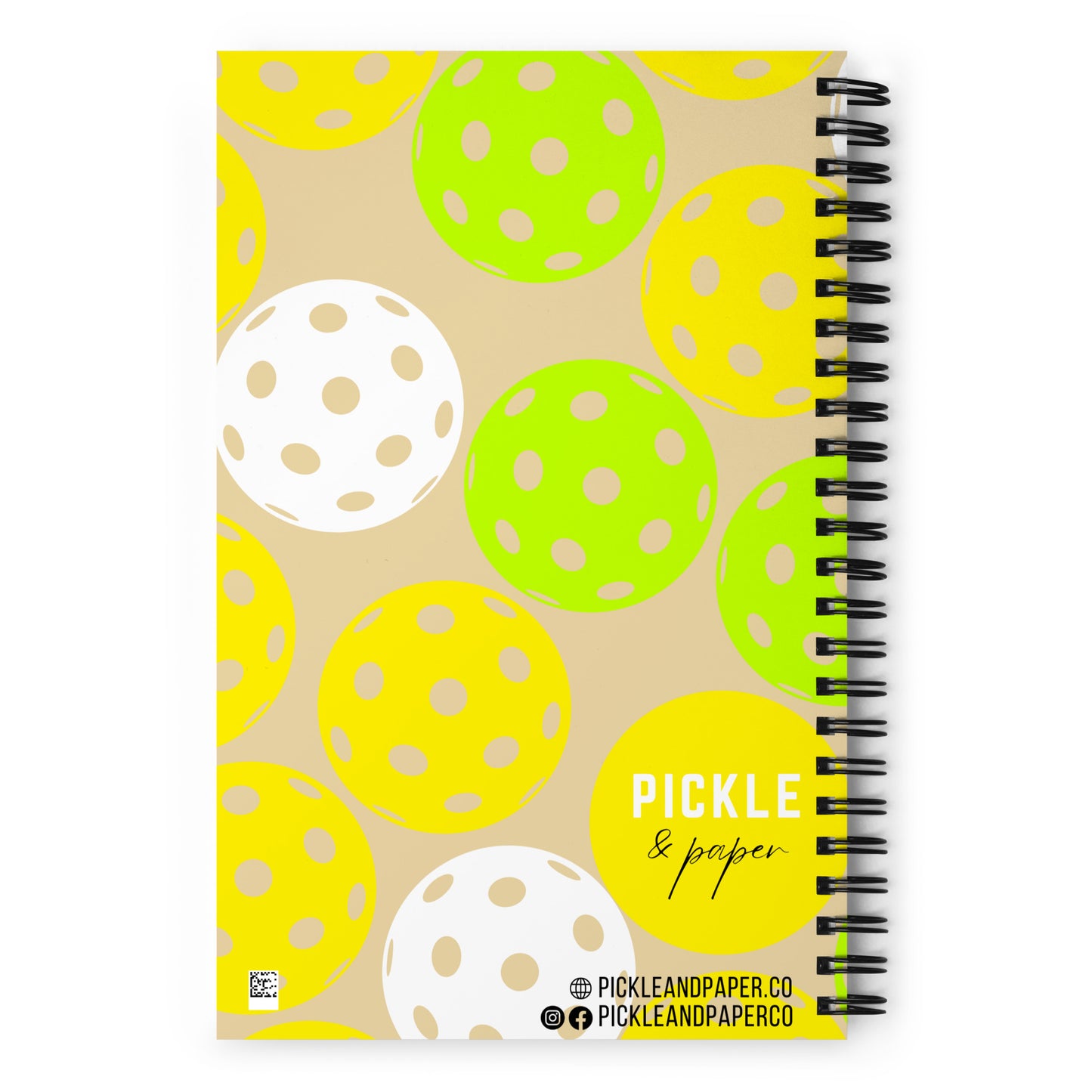 Fun Pickleball Spiral Dotted Notebook Journal