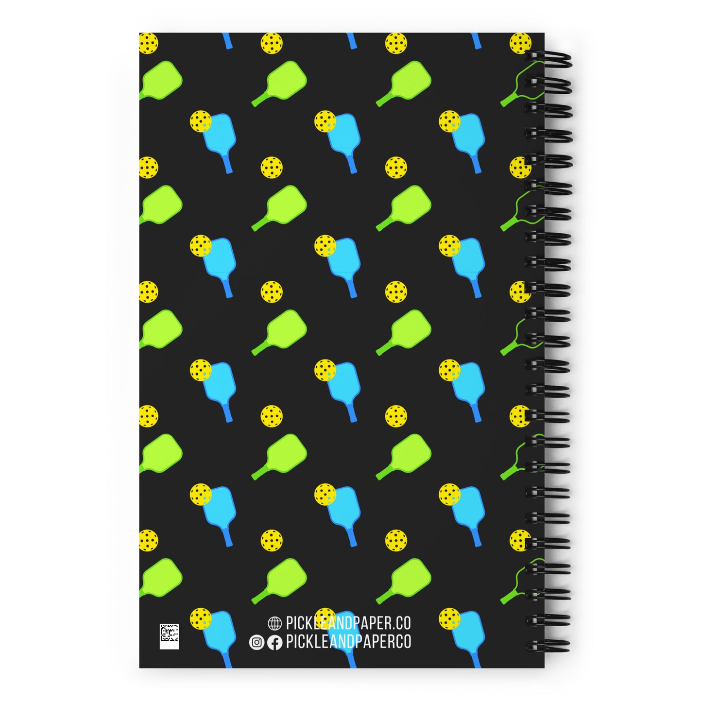 Modern Pickleball Paddle Spiral Notebook | Dotted Pickleball Journal