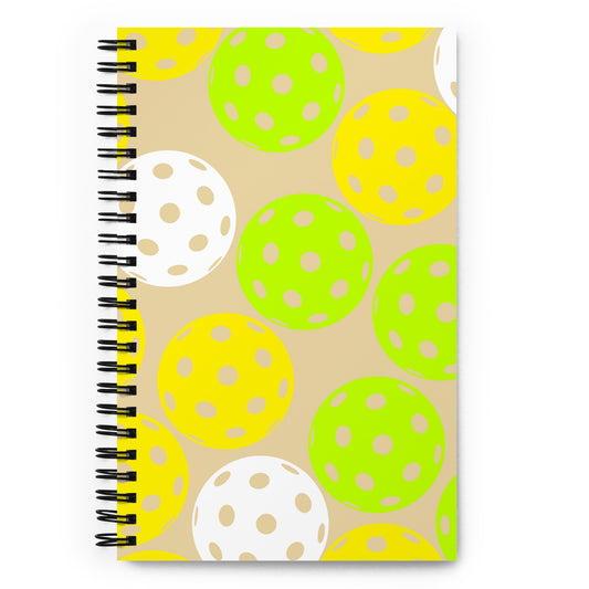 Fun Pickleball Spiral Dotted Notebook Journal