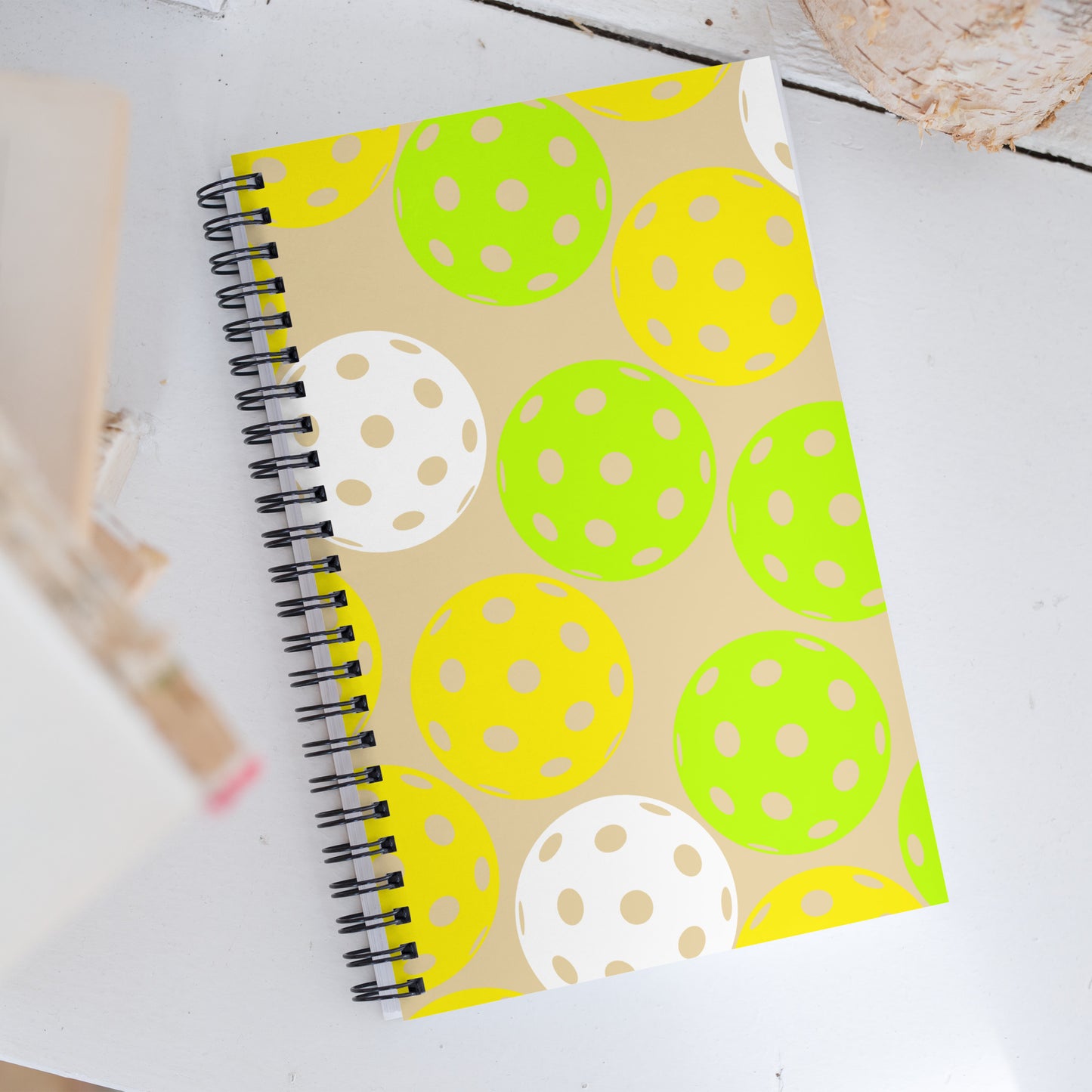 Fun Pickleball Spiral Dotted Notebook Journal