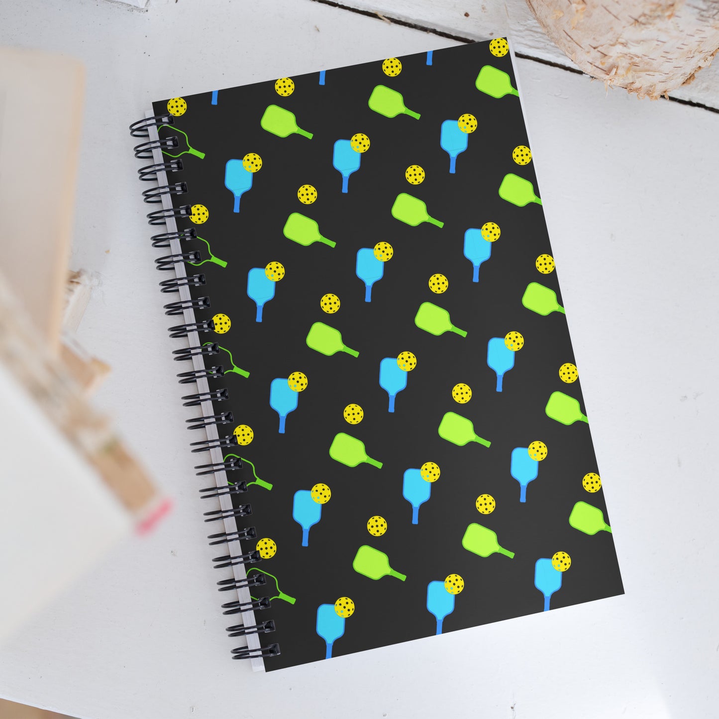 Modern Pickleball Paddle Spiral Notebook | Dotted Pickleball Journal