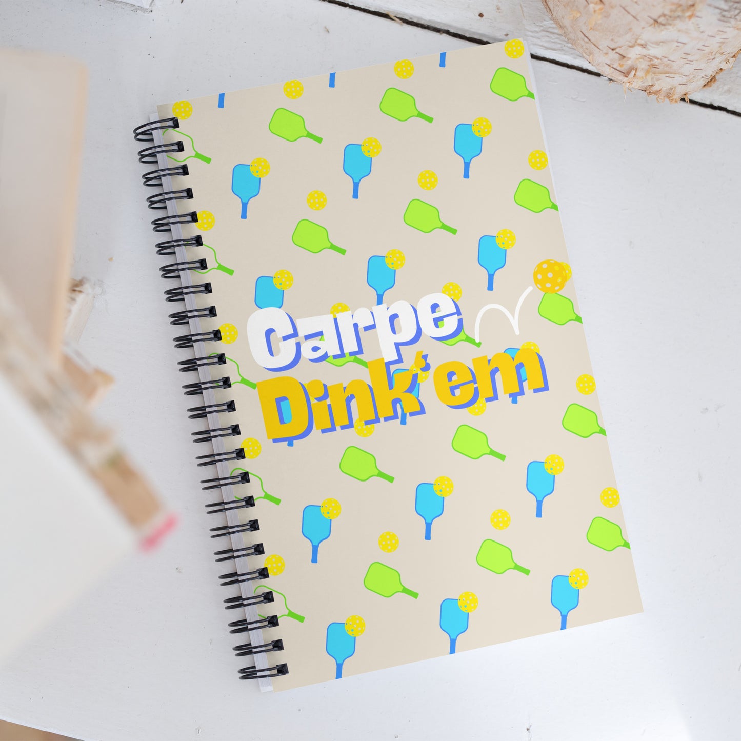 Carpe Dink'em Spiral Pickleball Notebook Journal